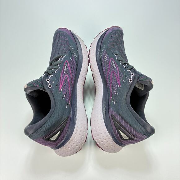 Brooks Glycerin 19 Gray Purple Lace Up Running Shoes 1203431B572 Womens Size 9.5 - Picture 7 of 10